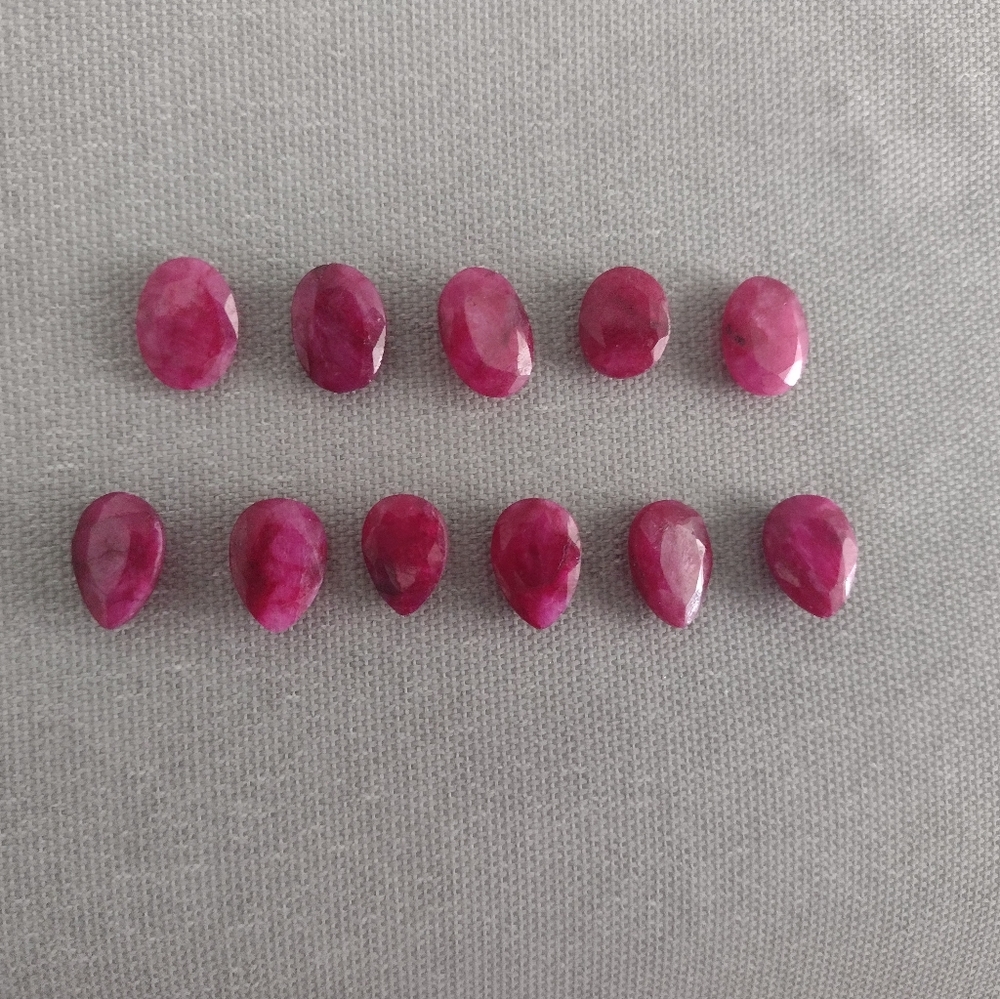 Lot of (11) Natural Burmese Ruby Gemstones